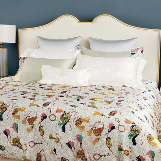 【皇锦】荷意年年·真丝被三件套 商品图0