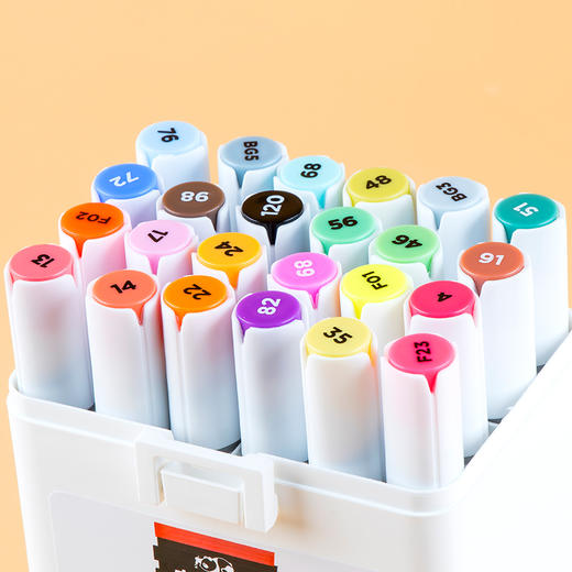 中盛画材双头马克笔手绘笔学生水彩笔马克笔24色儿童水彩笔动漫彩笔美术生专用马克笔24/48/60色全套 商品图3