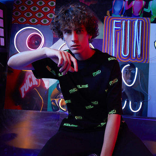 卡尔美男士夏季纯棉短袖T恤MKD联名合作款 商品图1