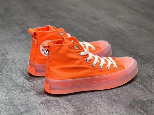 新品7楼converse匡威chucktaylorallstar透明果冻橘色168567c吊牌价
