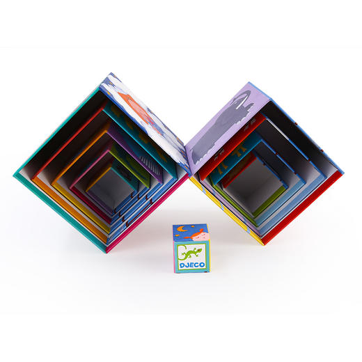 djeco农场动物叠叠高套盒层层叠玩具叠叠杯1-2岁数字叠叠乐儿童益智 商品图3