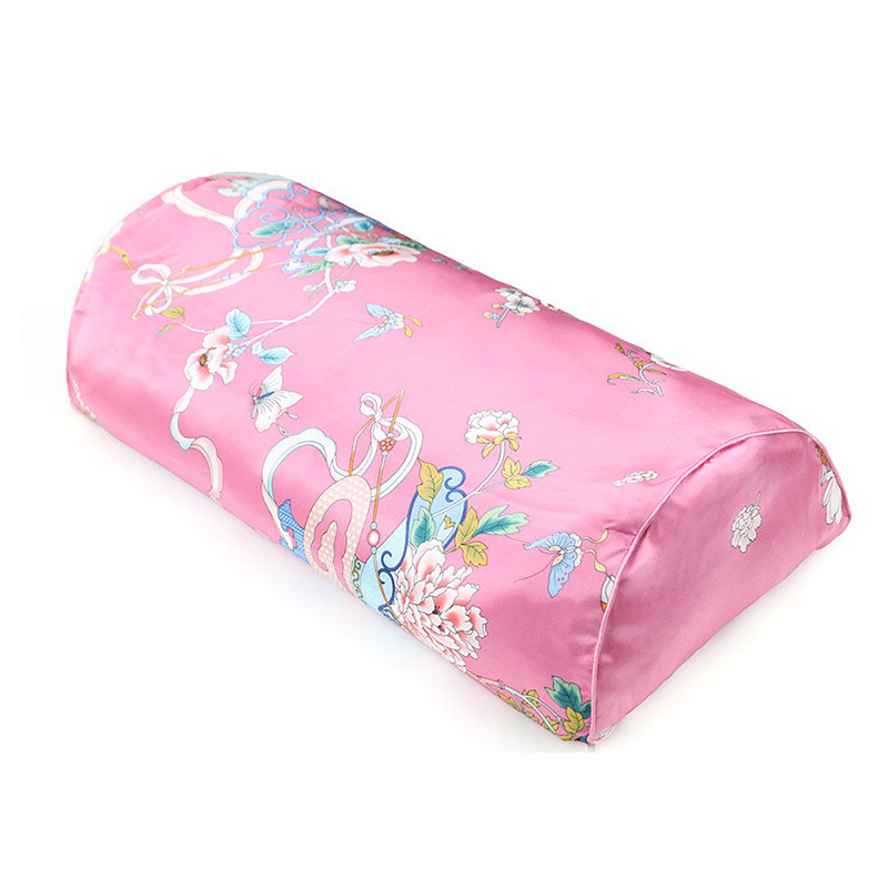 【皇锦】四季花篮·真丝印花半圆形荞麦枕