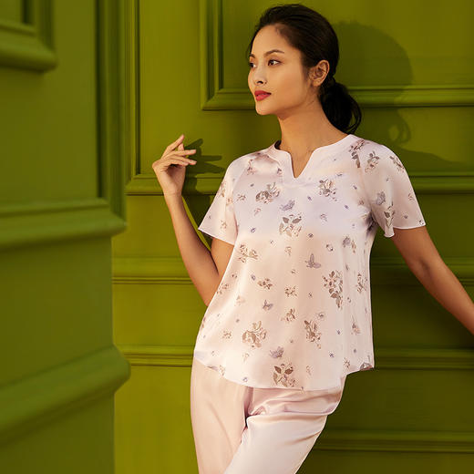 【皇锦】海棠蝴蝶·真丝套装 商品图1