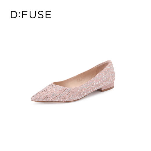 D:FUSE迪芙斯闪耀烫钻尖头平底鞋DF03111054 商品图1