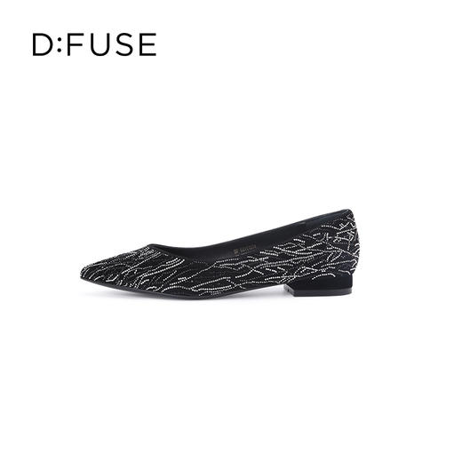D:FUSE迪芙斯闪耀烫钻尖头平底鞋DF03111054 商品图3