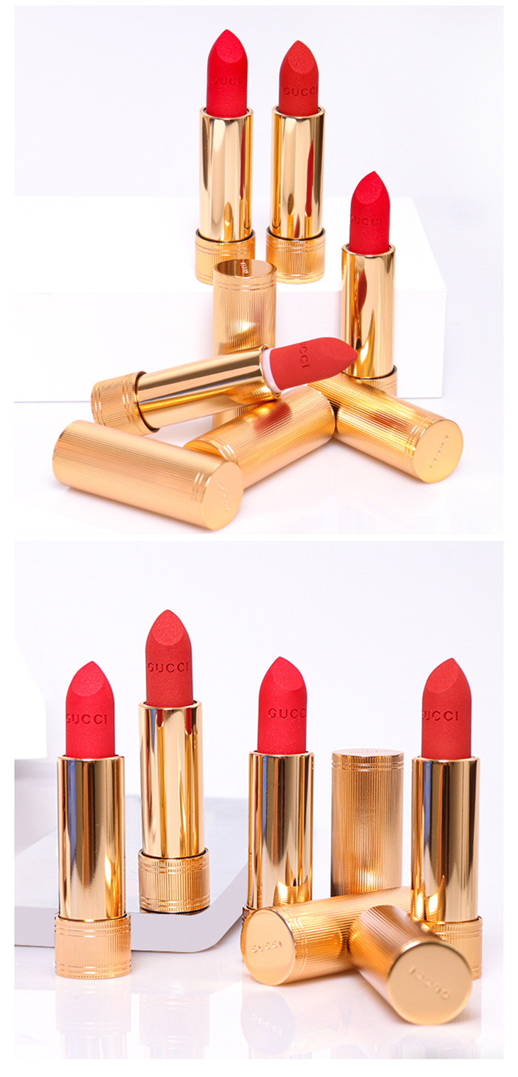 gucci古驰口红哑光金管唇膏gucci滋润显色25色号哑光505雾面