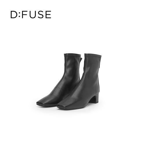 D:FUSE迪芙斯复古方头粗跟短靴DF24116704 商品图1