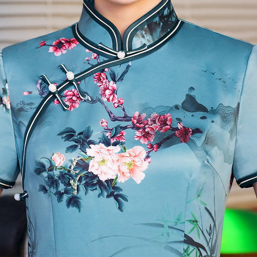 中国风复古，演出走秀改良版旗袍裙TY-JYJ-016 商品图3