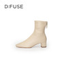 D:FUSE迪芙斯复古方头粗跟短靴DF24116704 商品缩略图2