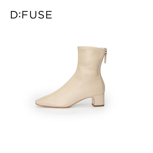 D:FUSE迪芙斯复古方头粗跟短靴DF24116704 商品图2