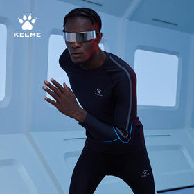 卡尔美春夏新款男士弹力紧身运动速干衣