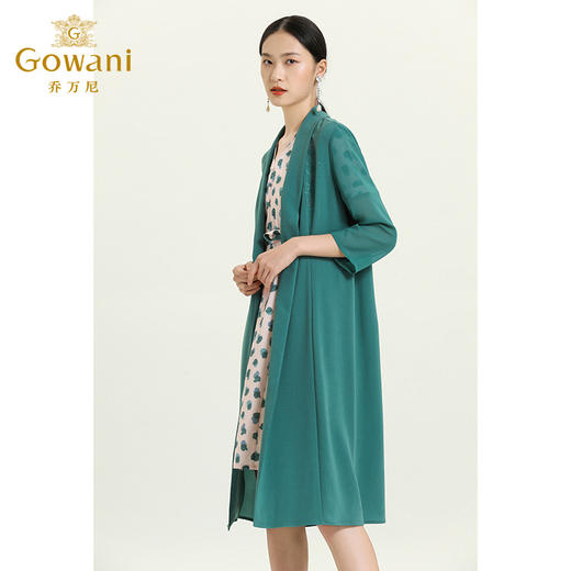 乔万尼薄款风衣夏季新款流行宽松休闲长袖直筒外套中长ES2A115 商品图1