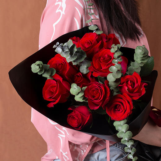 七夕情人节鲜花 鲜花玫瑰恒久玫瑰花礼盒19支送爱人礼物下单送贺卡 伍亩田
