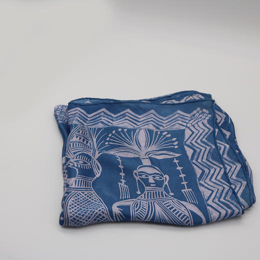 中幅螺纹真丝蜡染丝巾hsgz0013