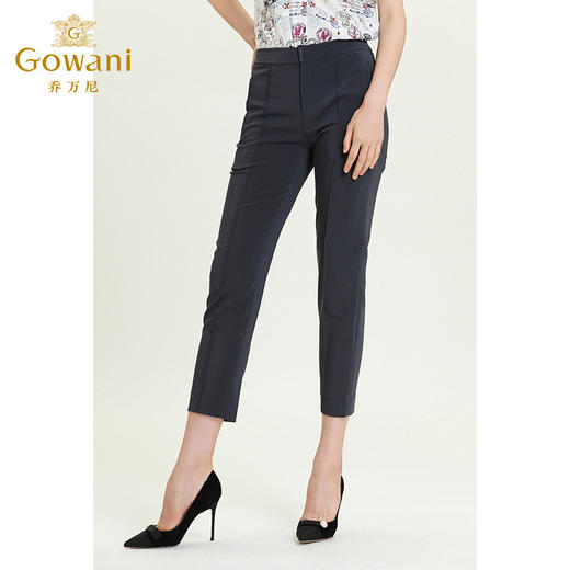 乔万尼女裤夏季新款薄款显瘦百搭直筒裤简约气质纯色休闲裤ES2F142 商品图1