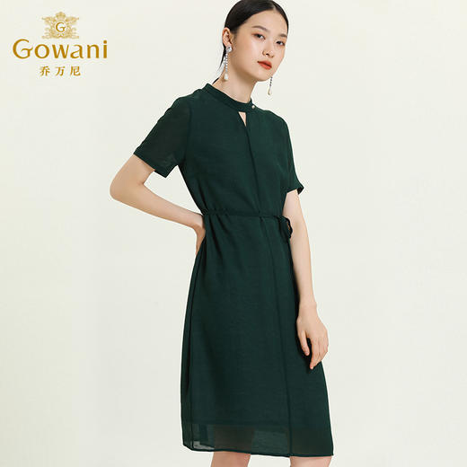 乔万尼真丝提花乔其桑蚕丝连衣裙夏新款气质流行宽松裙子ES2E178 商品图1