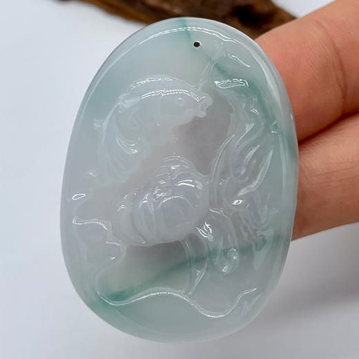 派瑞翡翠 翡翠连年有余 糯种 飘花 商品图2