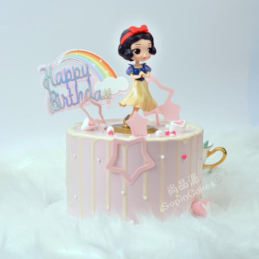 白雪公主奶油鲜果蛋糕+赠送LED发光帽【惠州】 商品图3