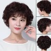 W-3374 假发女短发送妈妈蓬松短卷发中老年假发仿真人发丝全头女士假发套 商品缩略图0