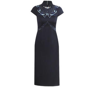 DLQ-A2582新款气质刺绣改良版连衣裙