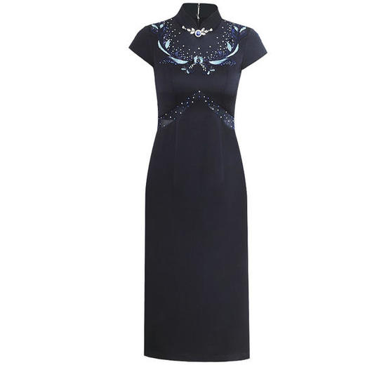 DLQ-A2582新款气质刺绣改良版连衣裙 商品图0