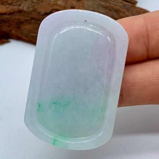 派瑞翡翠 翡翠佛手莲花牌 糯种 飘花 商品图1