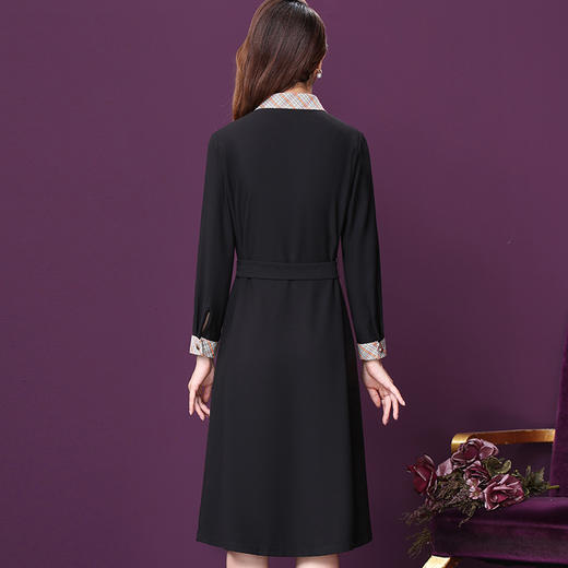 WXY-JR-1637新款时尚优雅气质收腰显瘦单排扣连衣裙TZF 商品图2