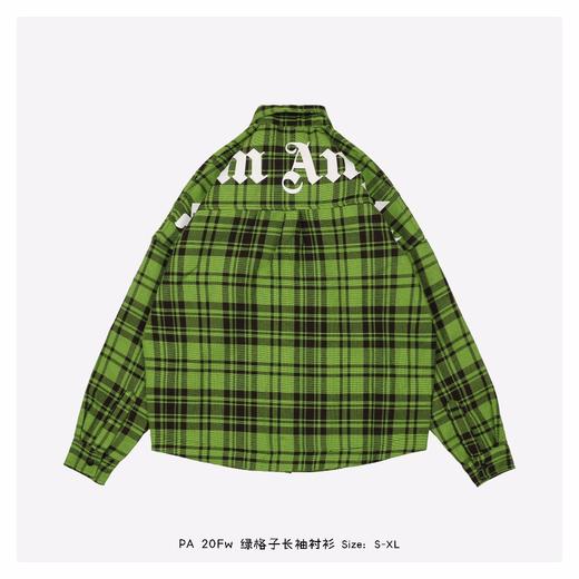 palm angels/棕榈天使 20fw 绿格子长袖衬衫 商品图1