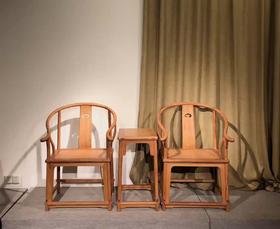 红桥红  家具严选  缅甸花梨（大果紫檀）  【如意纹素面圈椅三件套】