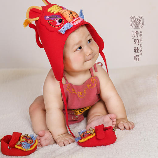 【经典传承】阿卡手工 diy 刺绣虎头鞋帽材料包 商品图2