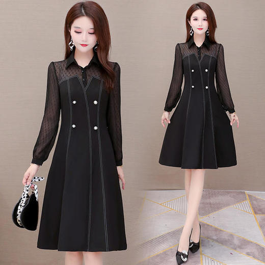 YWE-20X03小香风修身气质减龄时尚连衣裙 商品图1