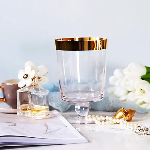 花艺 金边简约花瓶 商品图0