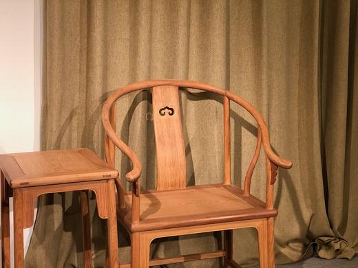 红桥红  家具严选  缅甸花梨（大果紫檀）  【如意纹素面圈椅三件套】 商品图8