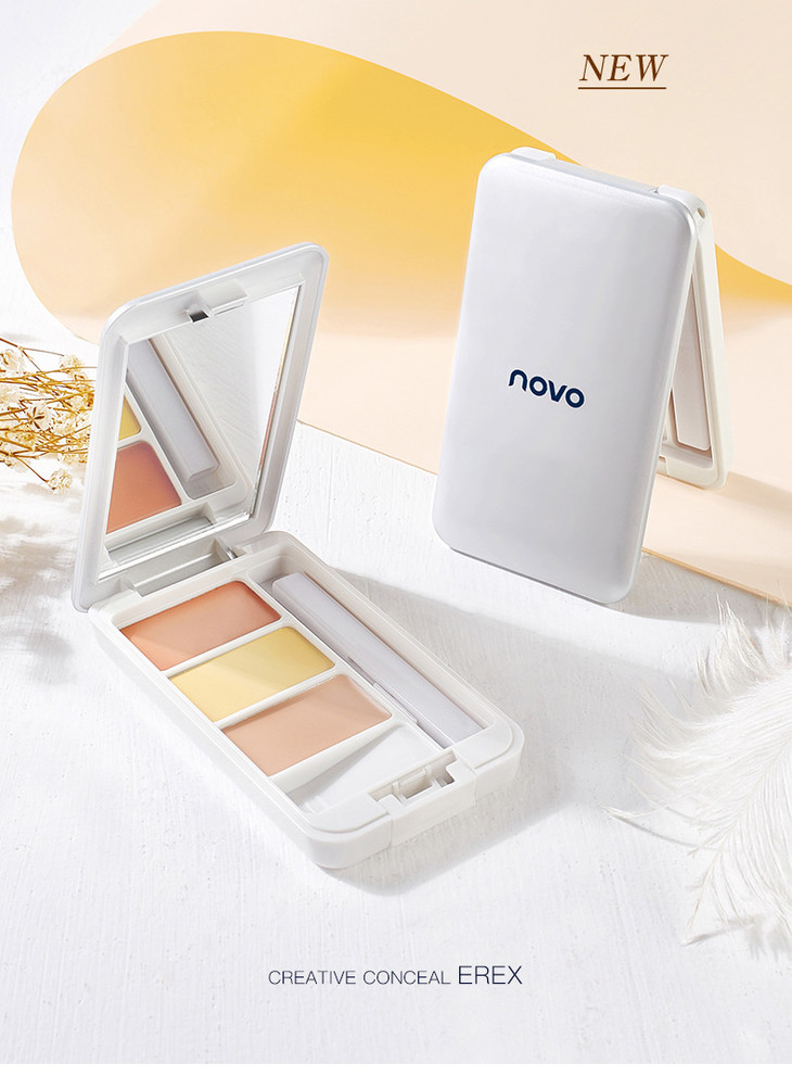 2020初秋新款自然遮瑕养肤提亮初学者novo三色遮瑕膏130141362