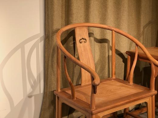 红桥红  家具严选  缅甸花梨（大果紫檀）  【如意纹素面圈椅三件套】 商品图3