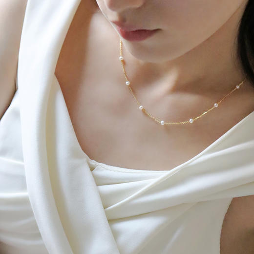 维米尔光影系列 满天星珍珠锁骨链 天然珍珠 商品图4