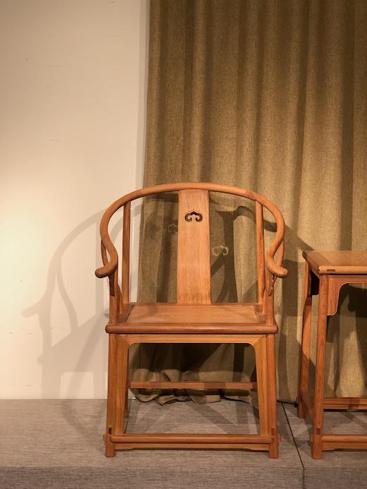 红桥红  家具严选  缅甸花梨（大果紫檀）  【如意纹素面圈椅三件套】 商品图1