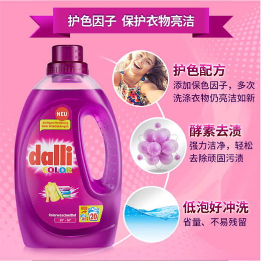 Dalli德国原装进口酵素多效浓缩洗衣液1.1L 商品图2