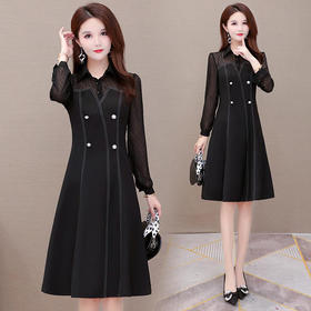 YWE-20X03小香风修身气质减龄时尚连衣裙