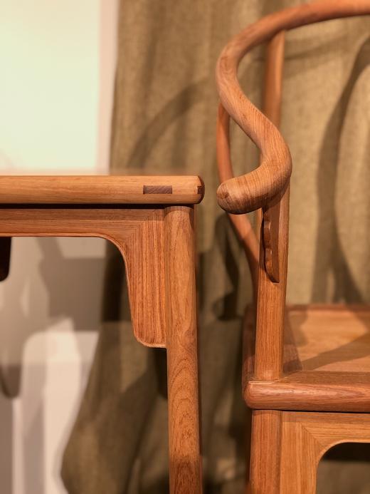 红桥红  家具严选  缅甸花梨（大果紫檀）  【如意纹素面圈椅三件套】 商品图5