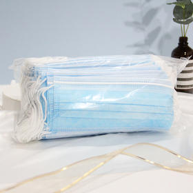 一次性蓝纺kz 50个装三层，袋装口罩