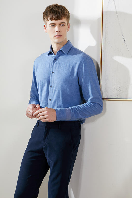 callisto磨毛加厚面料衬衫  FPSTL322C 商品图2