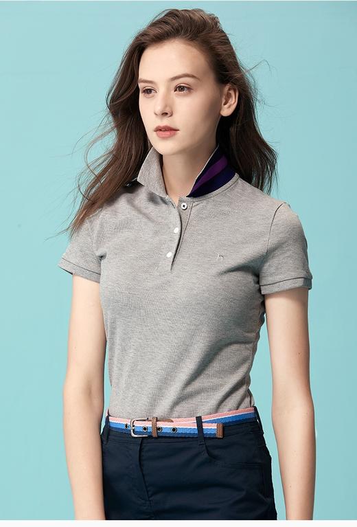 特价不退换哈吉斯夏季女士休闲纯棉透气修身短袖polo衫