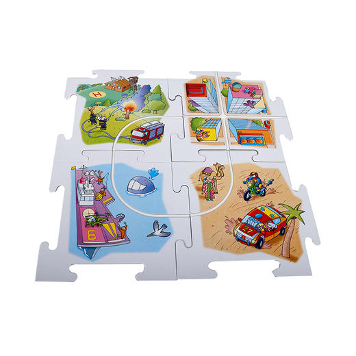 乐乐趣-交通工具拼图轨道书直升机 商品图4