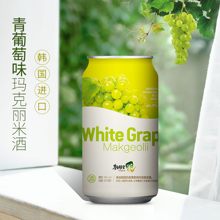 潮货趴350ml韩国进口麴醇堂桃子味玛克丽米酒3vol