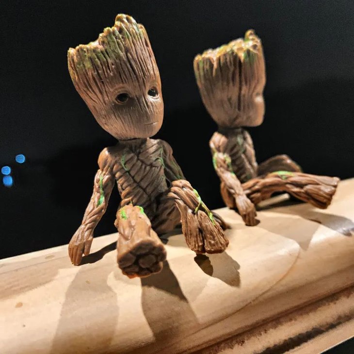 银河护卫2可爱小树人格鲁特坐姿pvc办公室摆件公仔玩具