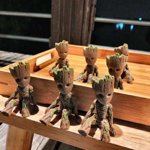 银河护卫2可爱小树人格鲁特坐姿pvc办公室摆件公仔玩具