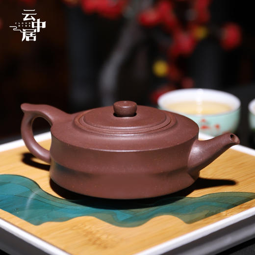 宜兴朱泥石瓢大红袍家用 紫砂壶 商品图3