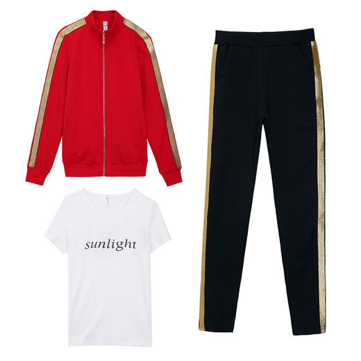 XMH-HX-1802时尚韩版潮牌休闲运动三件套 商品图4