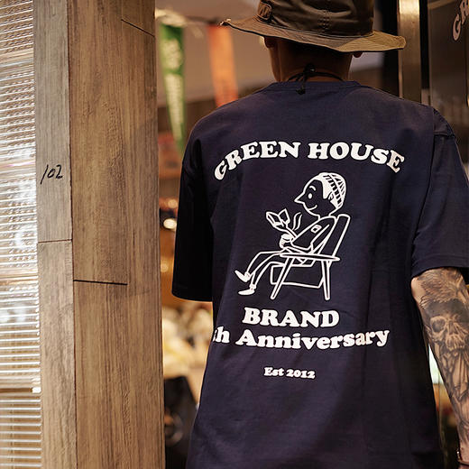 BranD × GREEN HOUSE联名款“Read and Taste”纯棉宽松夏季T恤 商品图1